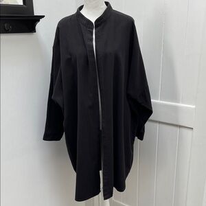 Black Crane Black Duster Cardigan